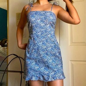 Blue floral dress